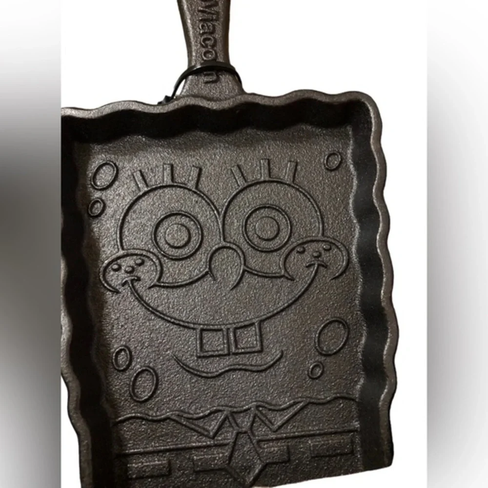 Spongebob squarepants cast iron pancake‎ skillet with pancake mix new